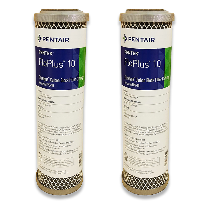 Pentair/ Pentek FloPlus 10, Fibredyne Carbon Block Water Filter - 10 inch