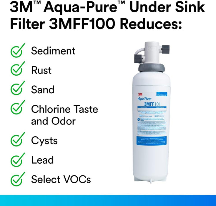 3M Aqua Pure 3MFF101 Under Sink Water Filter Kit