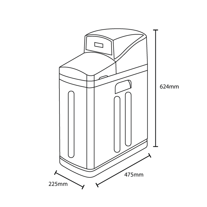 Plumbsoft 11L Water Softener (1-4 Person Household)