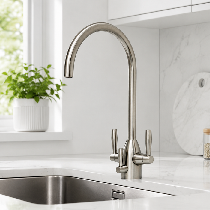 Aqua Quality Copenhagen 3-Way Filter Tap — Brushed Nickel