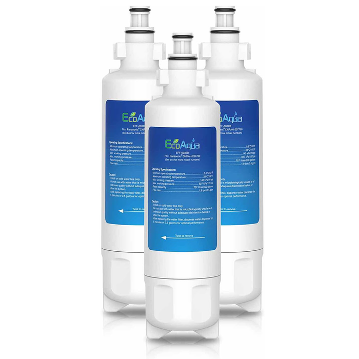 EcoAqua EFF-6032B Water Filter compatible with Panasonic NR-BG53V2, NR-BG53VW2, NR-B53V1, NR-B53V1-WB, NR-B53V1-X1D