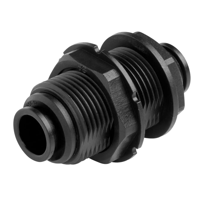 John Guest Bulkhead Connector 6mm Push Fit - PM1206E