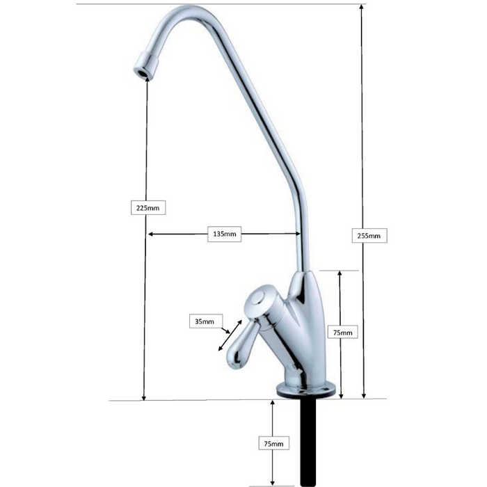 Brushed Nickel Ceramic Valve Filter Tap