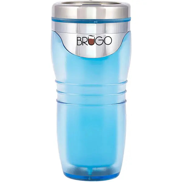 BruGo Leak Proof Insulated Travel Mug with Built-In Temperature Control Chamber in Retro Colour