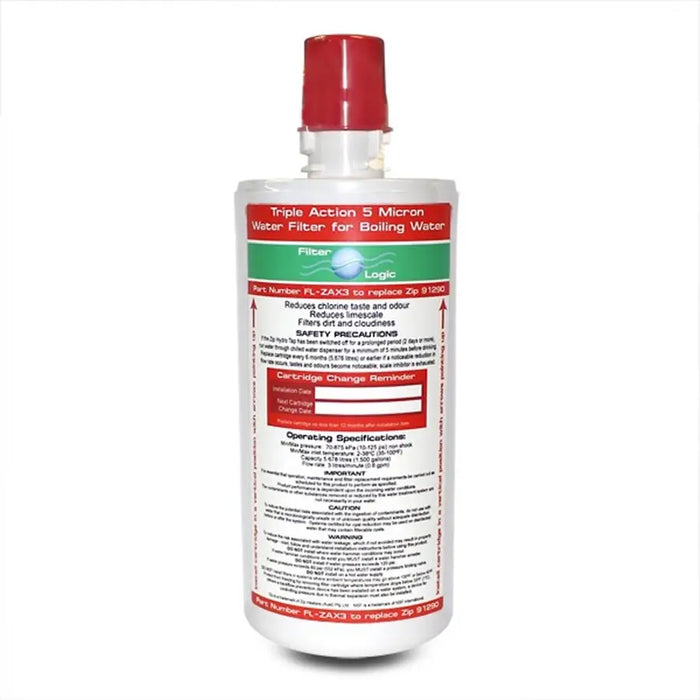 FilterLogic FL-ZAX3 Water Filter Compatible with Zip Hydrotap G4 91290 ZT402 Replacement Boiling Water Filter Cartridge