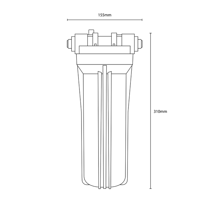 Blanco Replacement Compatible Filter Housing with 10mm Fittings